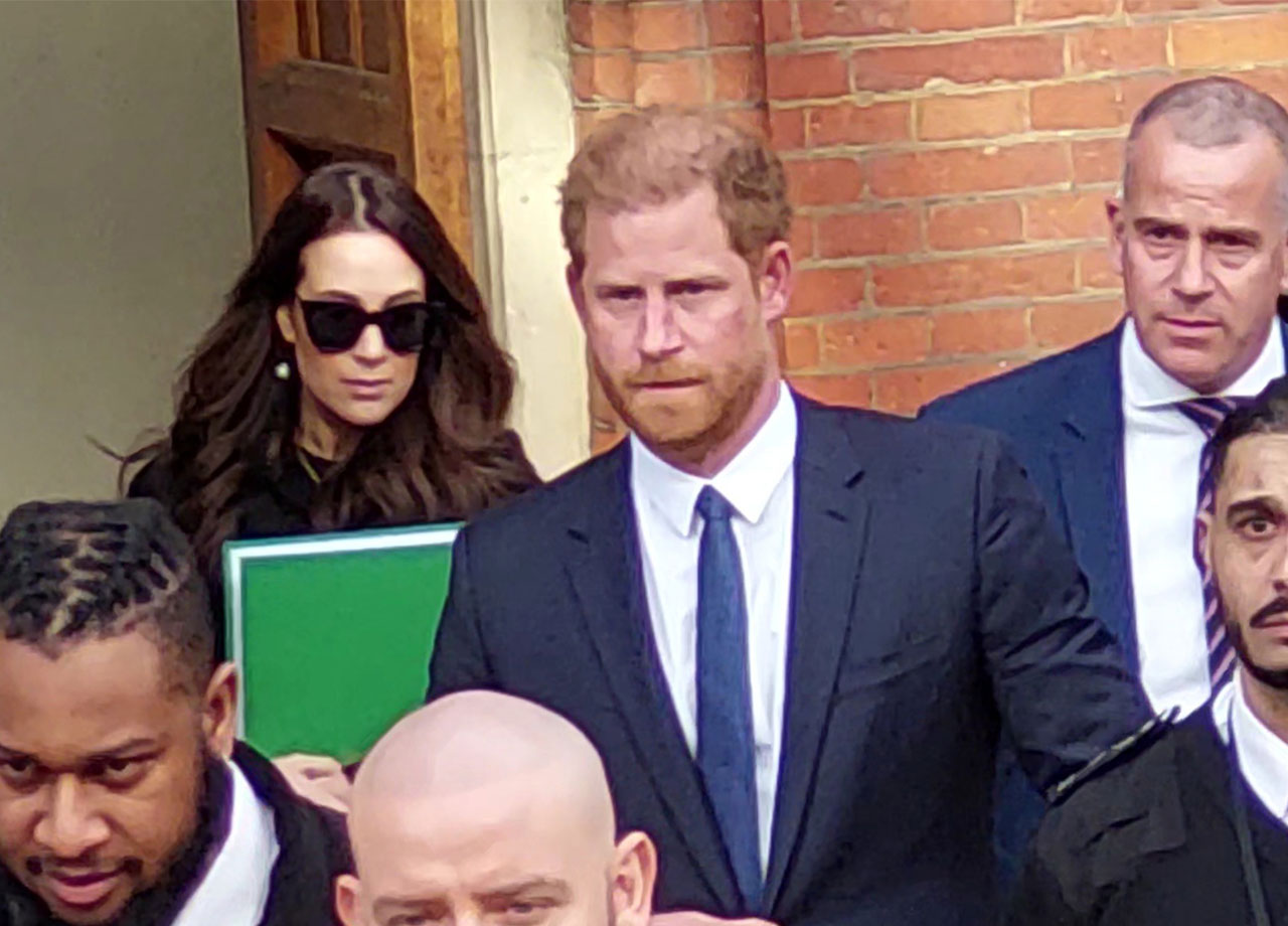 Prince Harry seen leaving Royal Courts of Justice