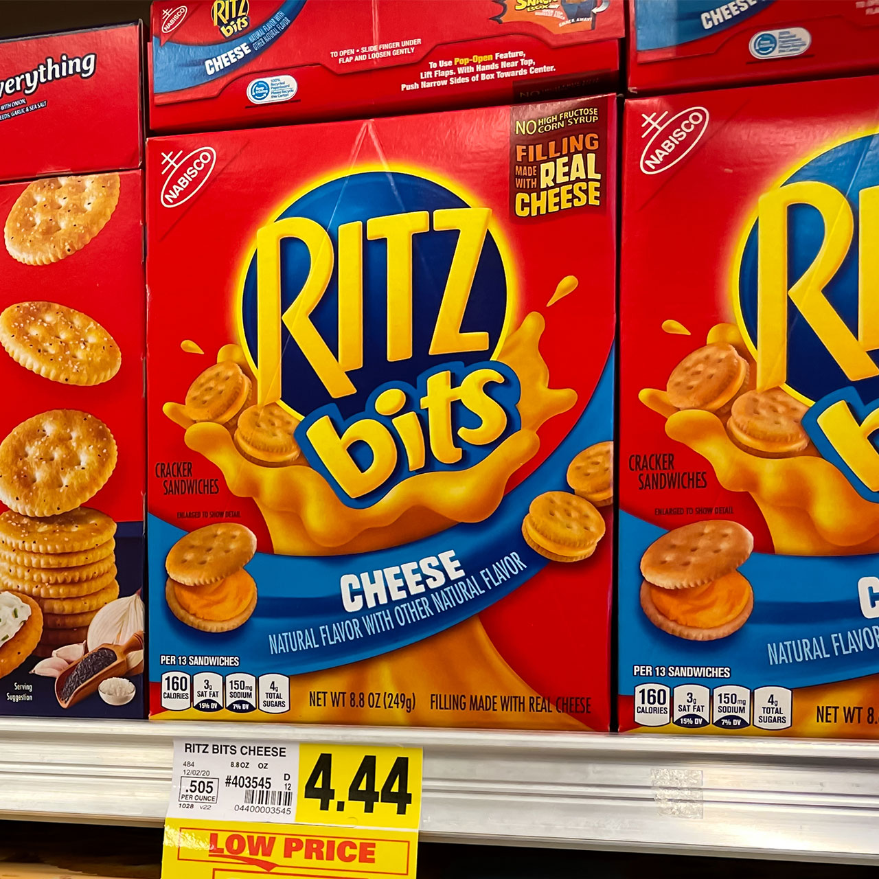 ritz bitz on shelves