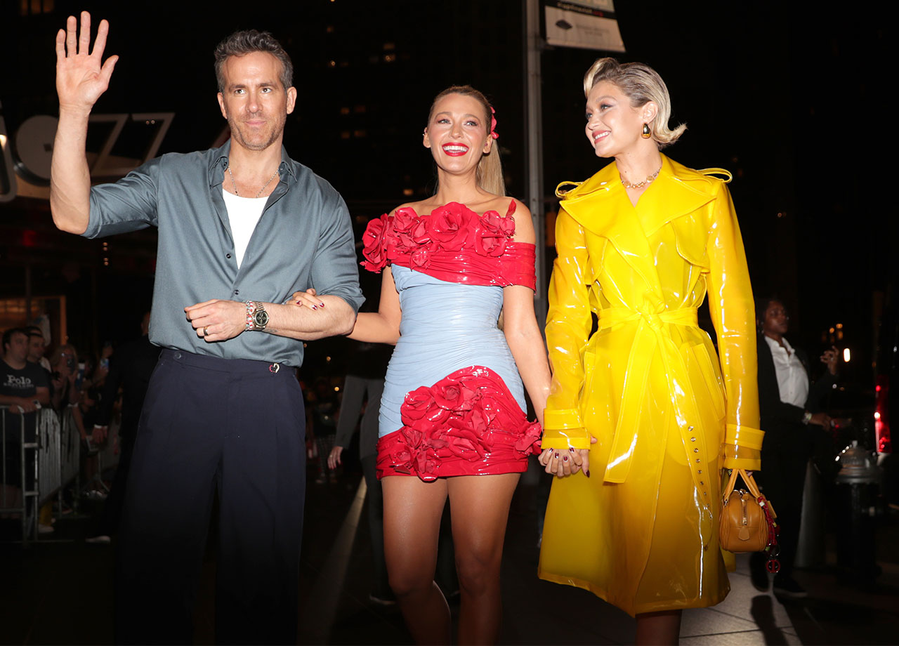 blake lively ryan reynolds gigi hadid deadpool wolverine premiere