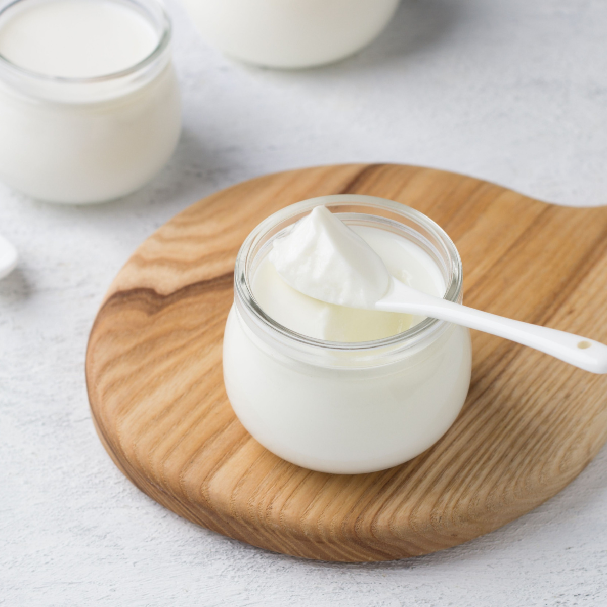 yogurt in a glass cup