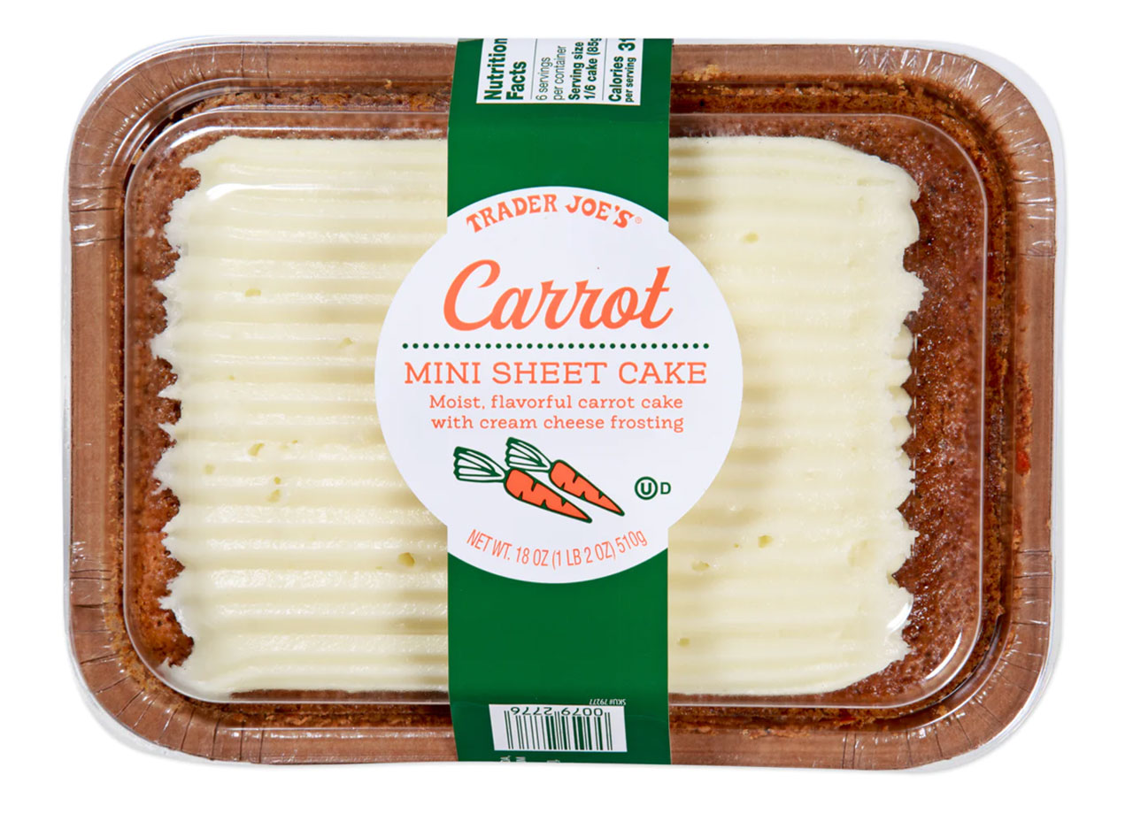 trader joe's mini carrot sheet cake