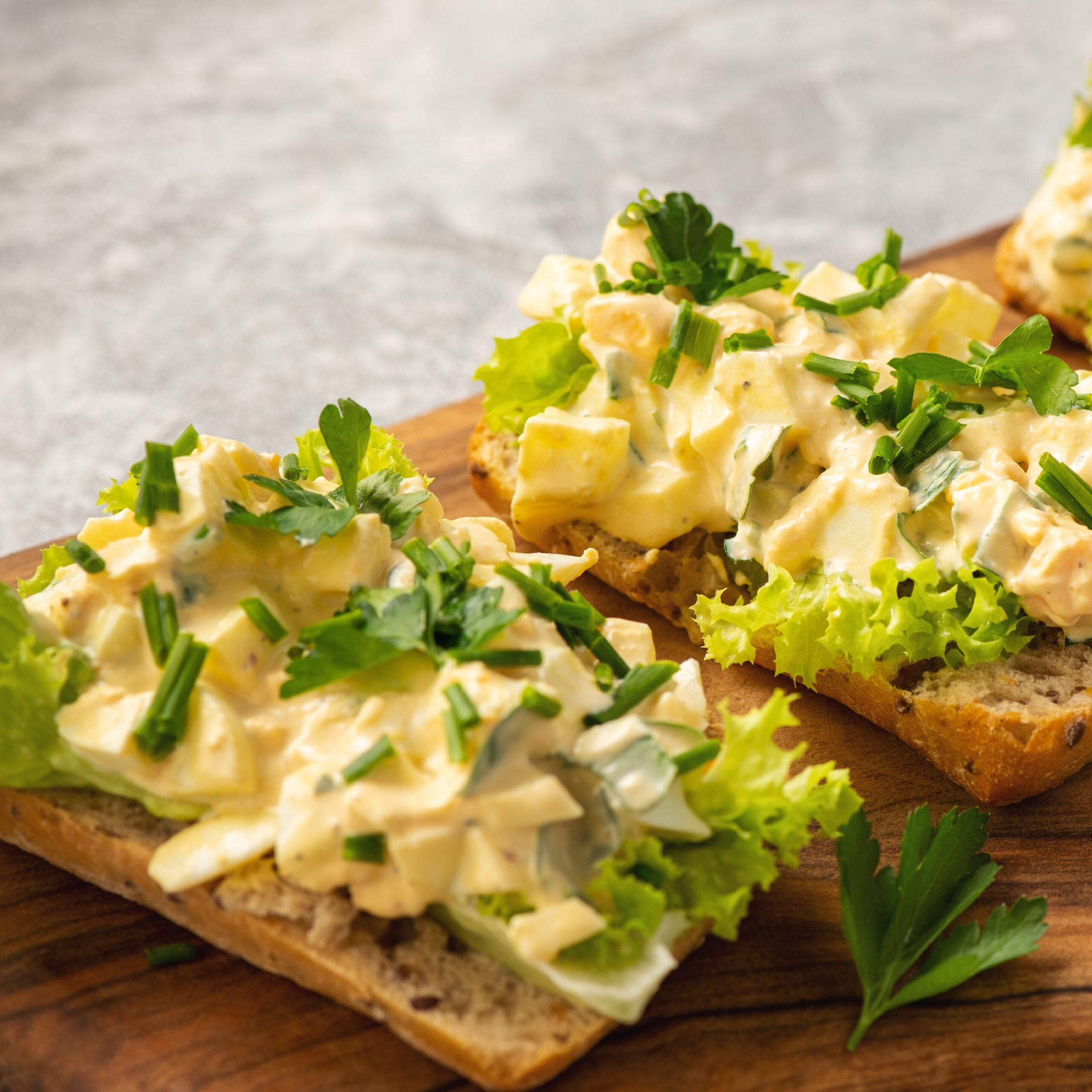 egg salad on toast