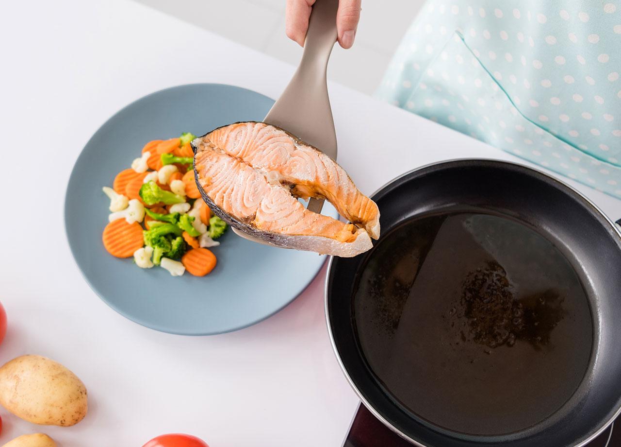 woman-making-salmon