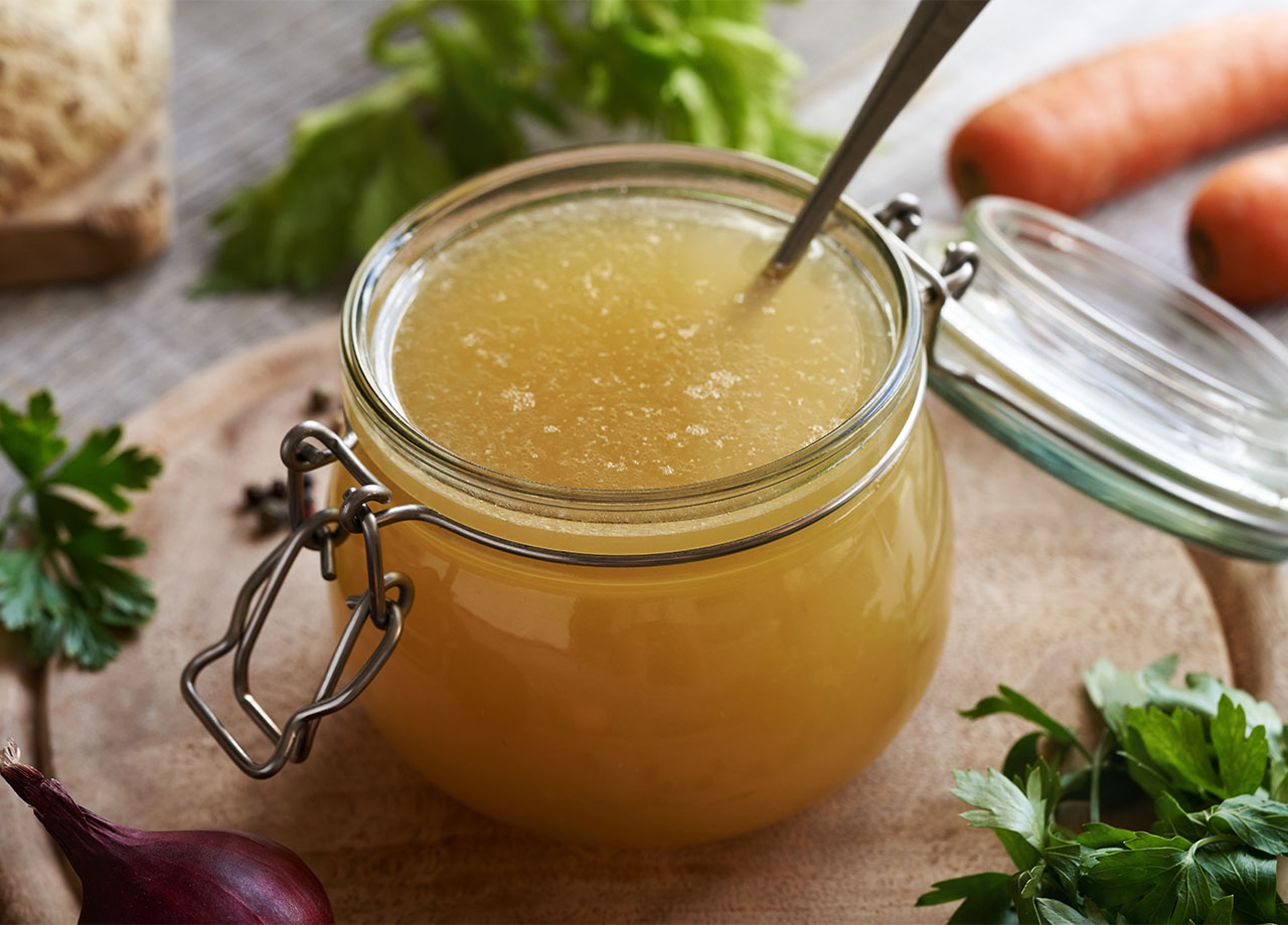 bone broth in a jar