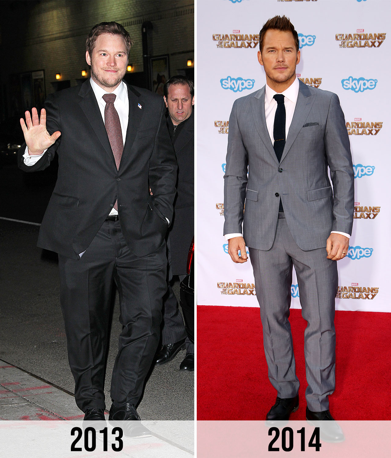 Chris Pratt weight loss 2013 to 2014