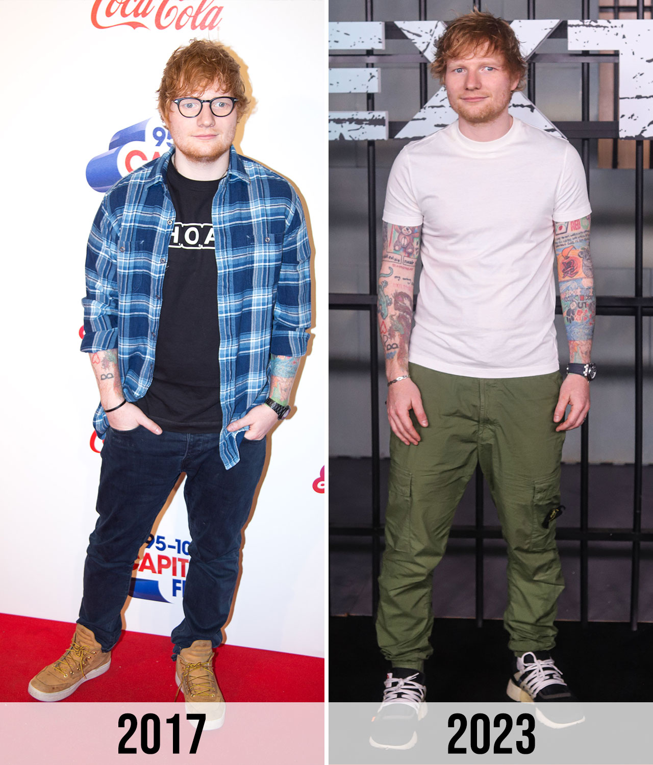 Ed Sheeran before and after weight loss