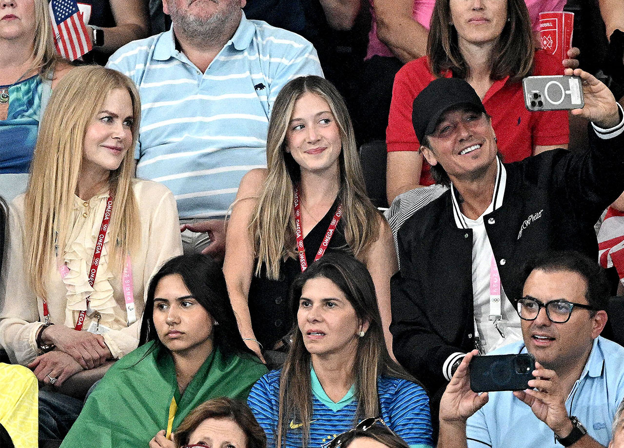 Keith Urban, Nicole Kidman and daughter Sunday Rose at the Summer Olympics in Paris