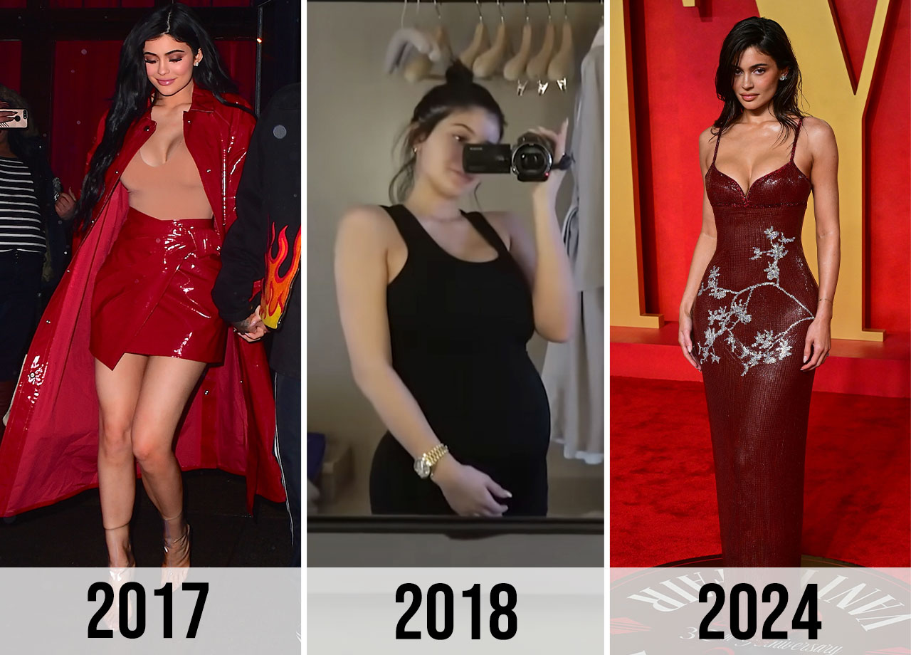 Kylie Jenner before during after pregnancy