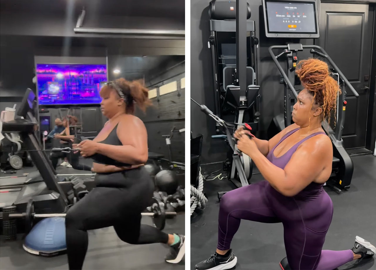 Lizzo arm workout Instagram