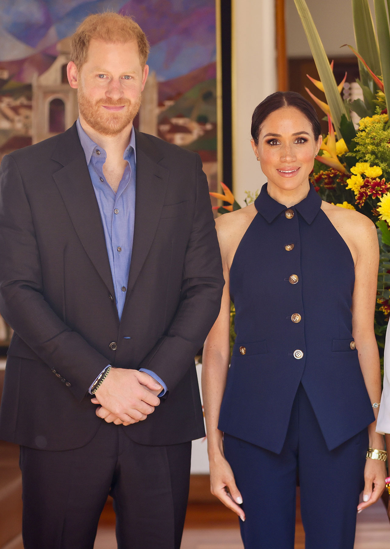 Meghan Markle Veronica Beard outfit with Prince Harry in Colombia