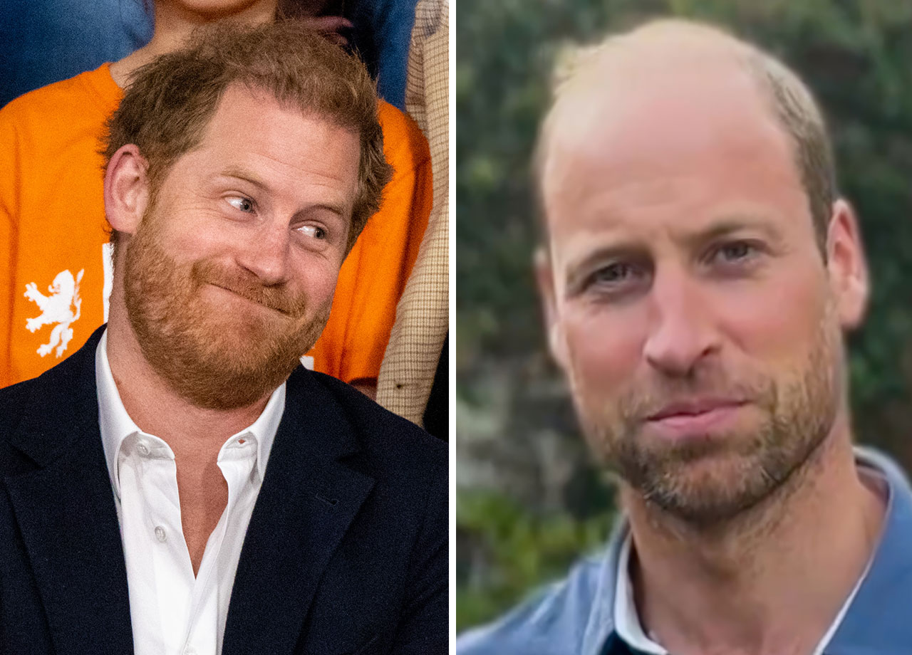 Prince Harry and Prince William with beards 2024