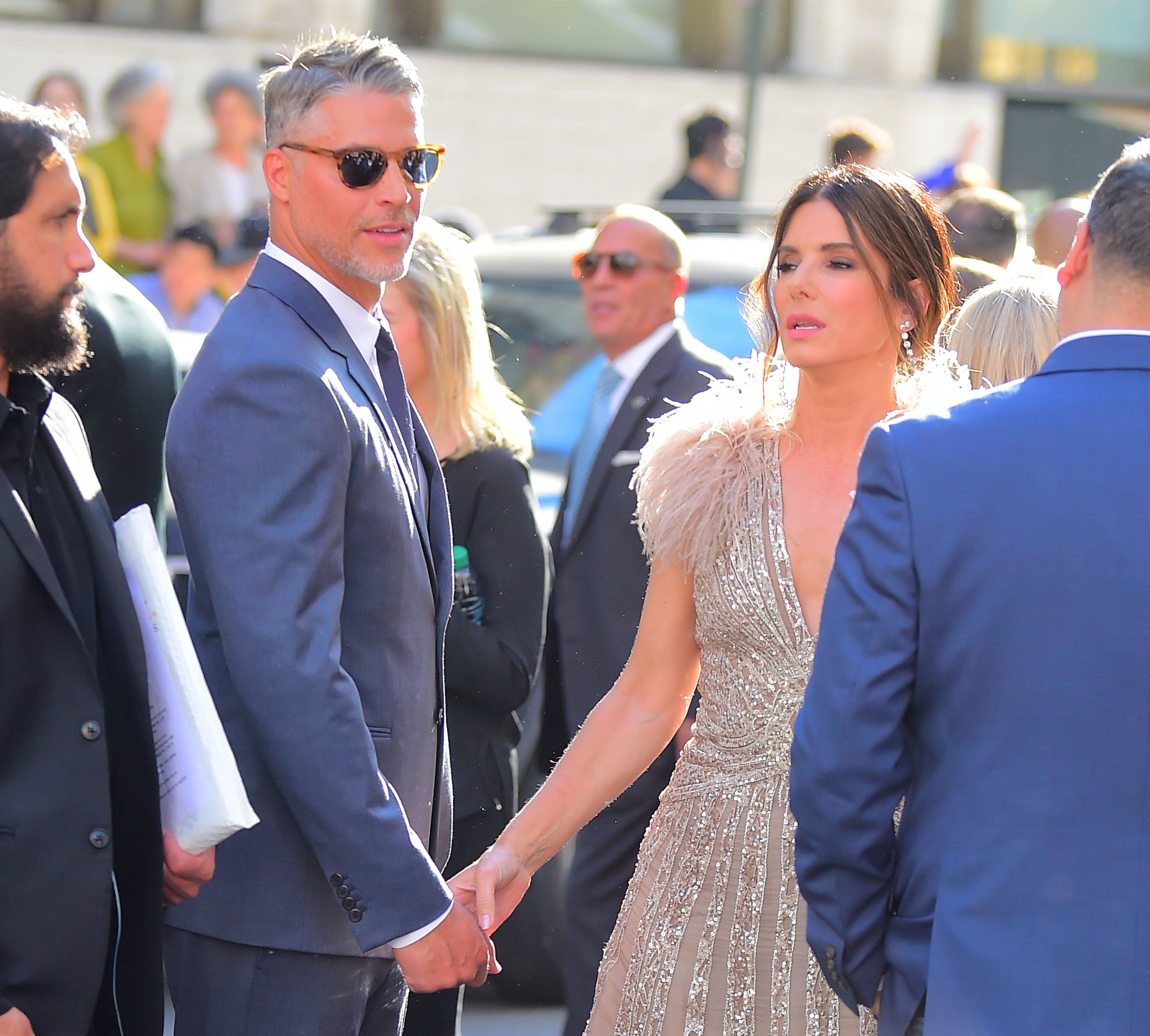 Sandra Bullock and Bryan Randall at Oceans 8 premiere