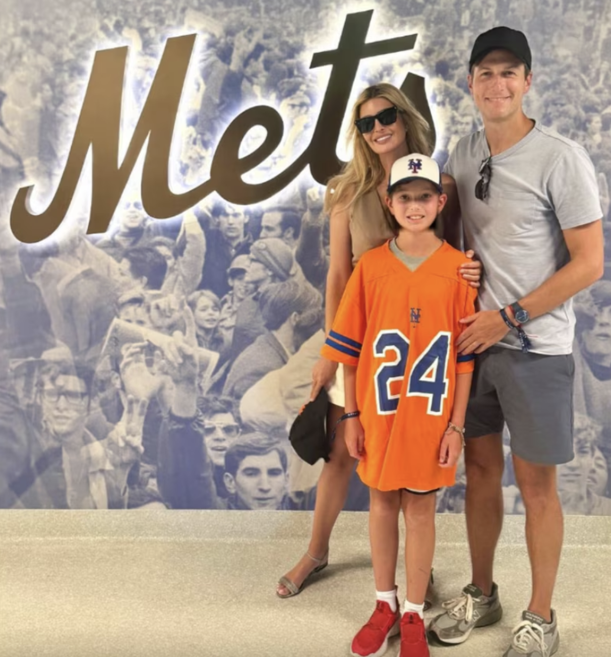 ivanka trump jared kushner and son at mets game