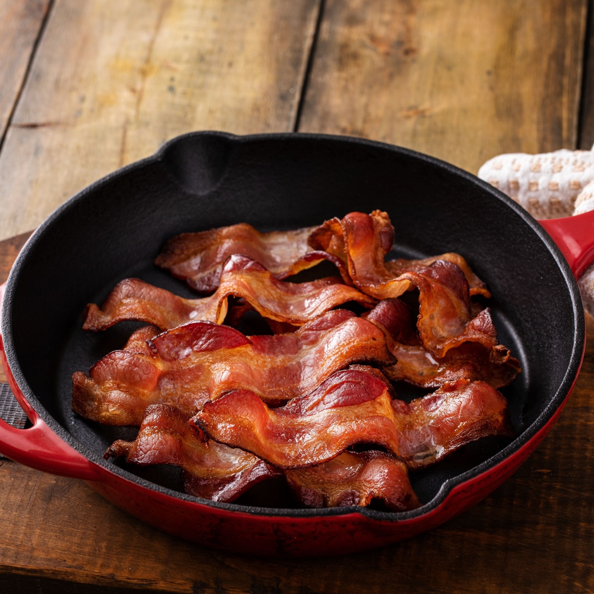 bacon in a skillet