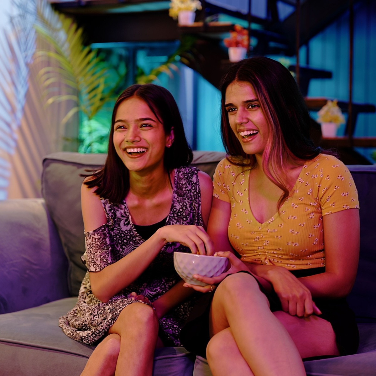 women having late night snacks