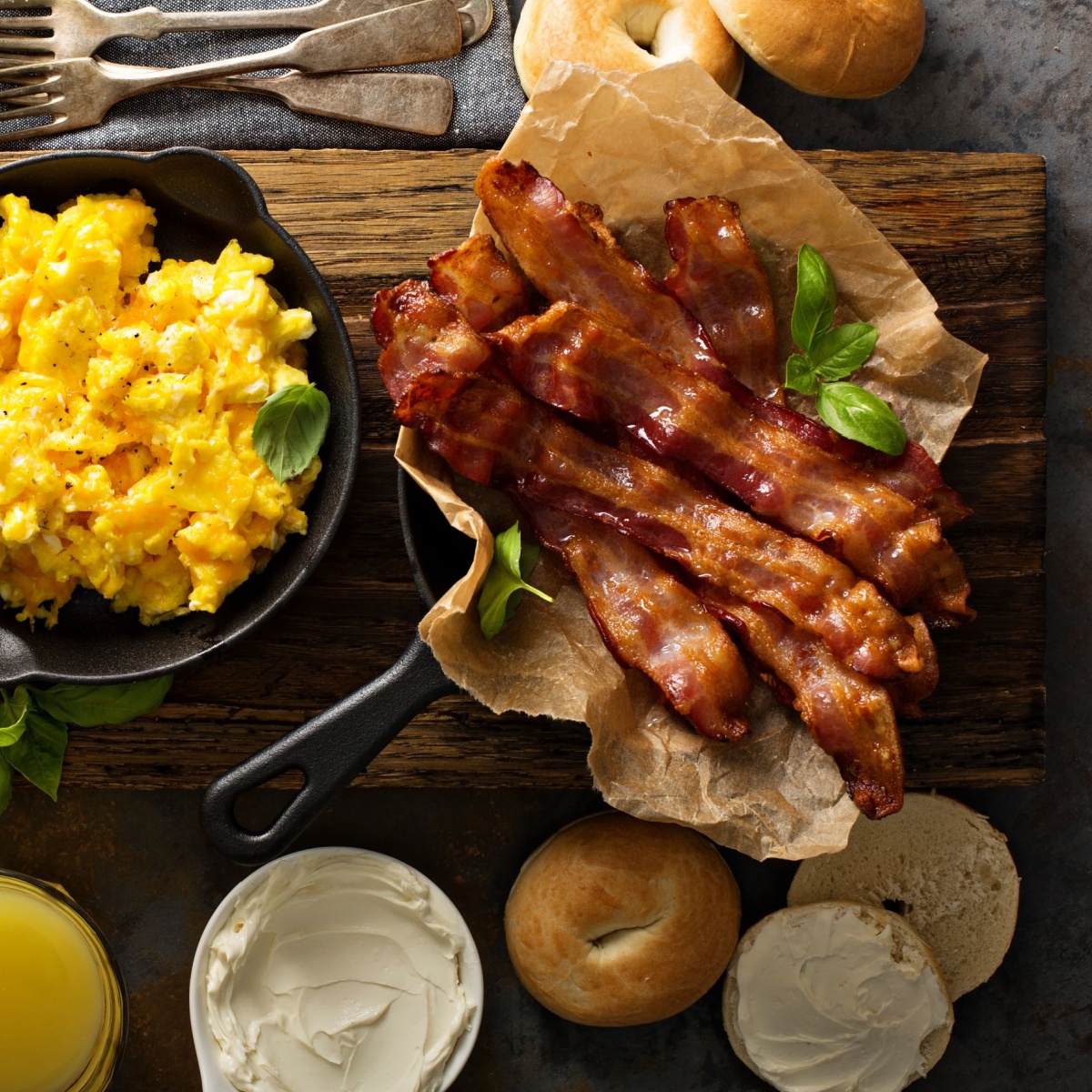 plate of greasy bacon