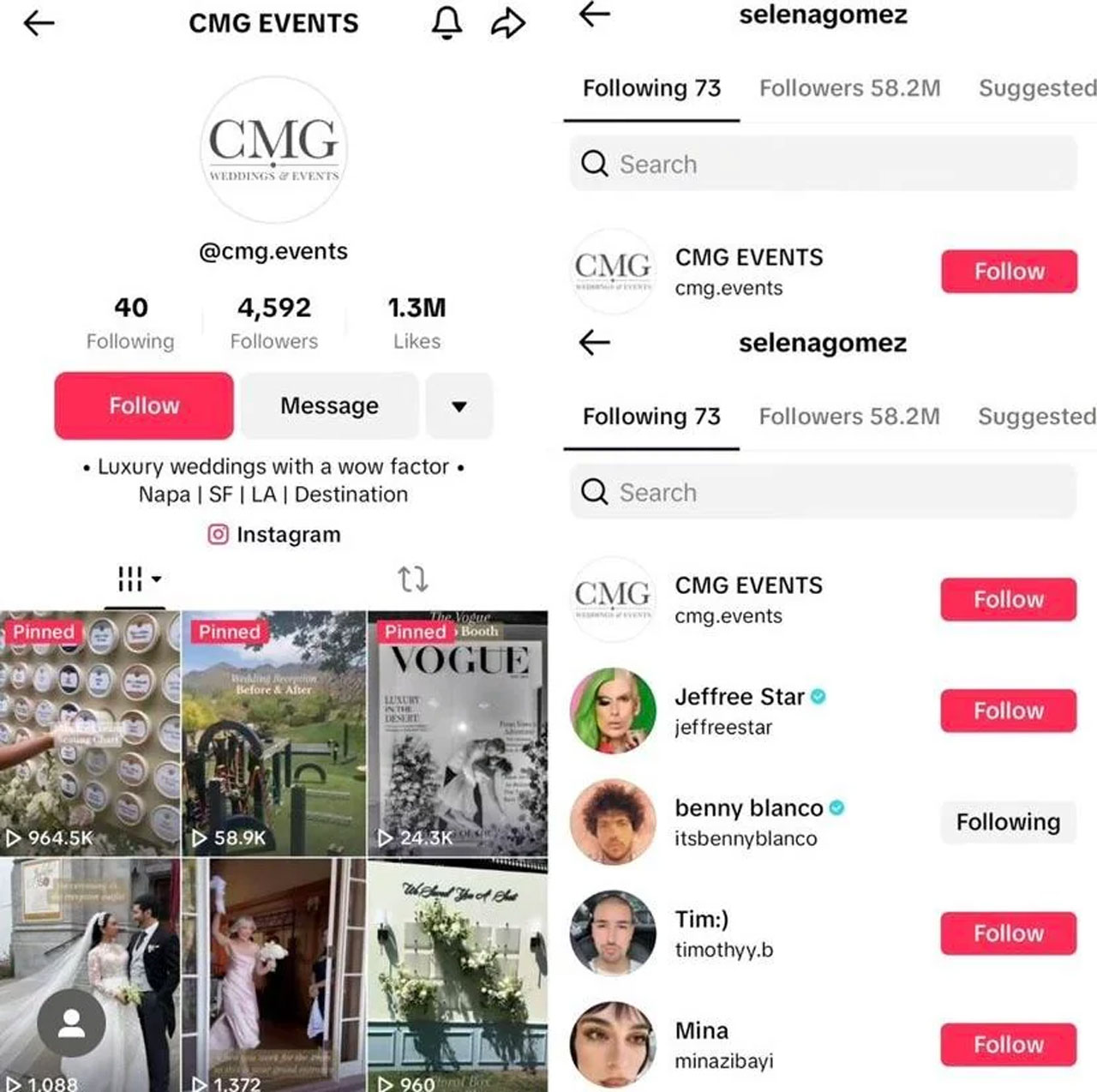 CMG Events on Tiktok Selena Gomez