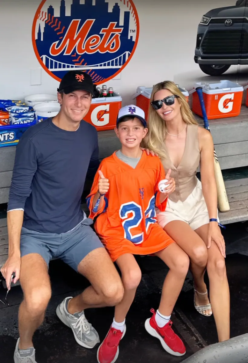 ivanka trump jared kushner and son at mets game