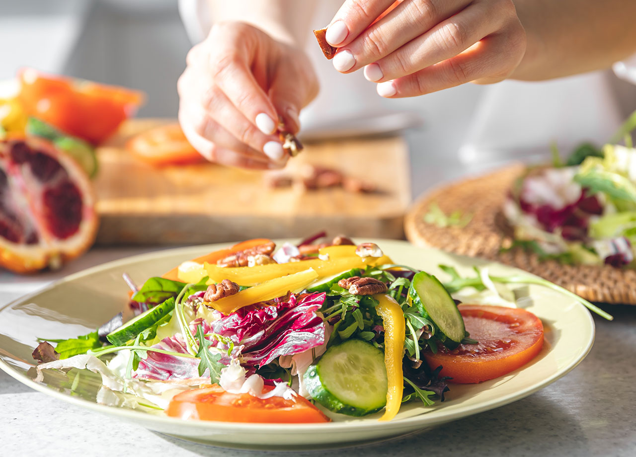 woman-making-salad