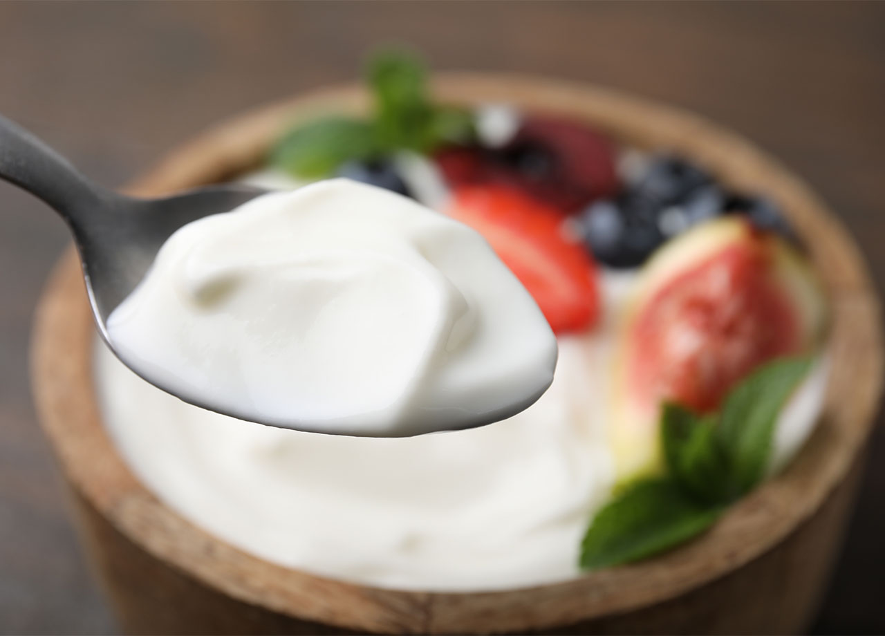 yogurt in a bowl with fruit