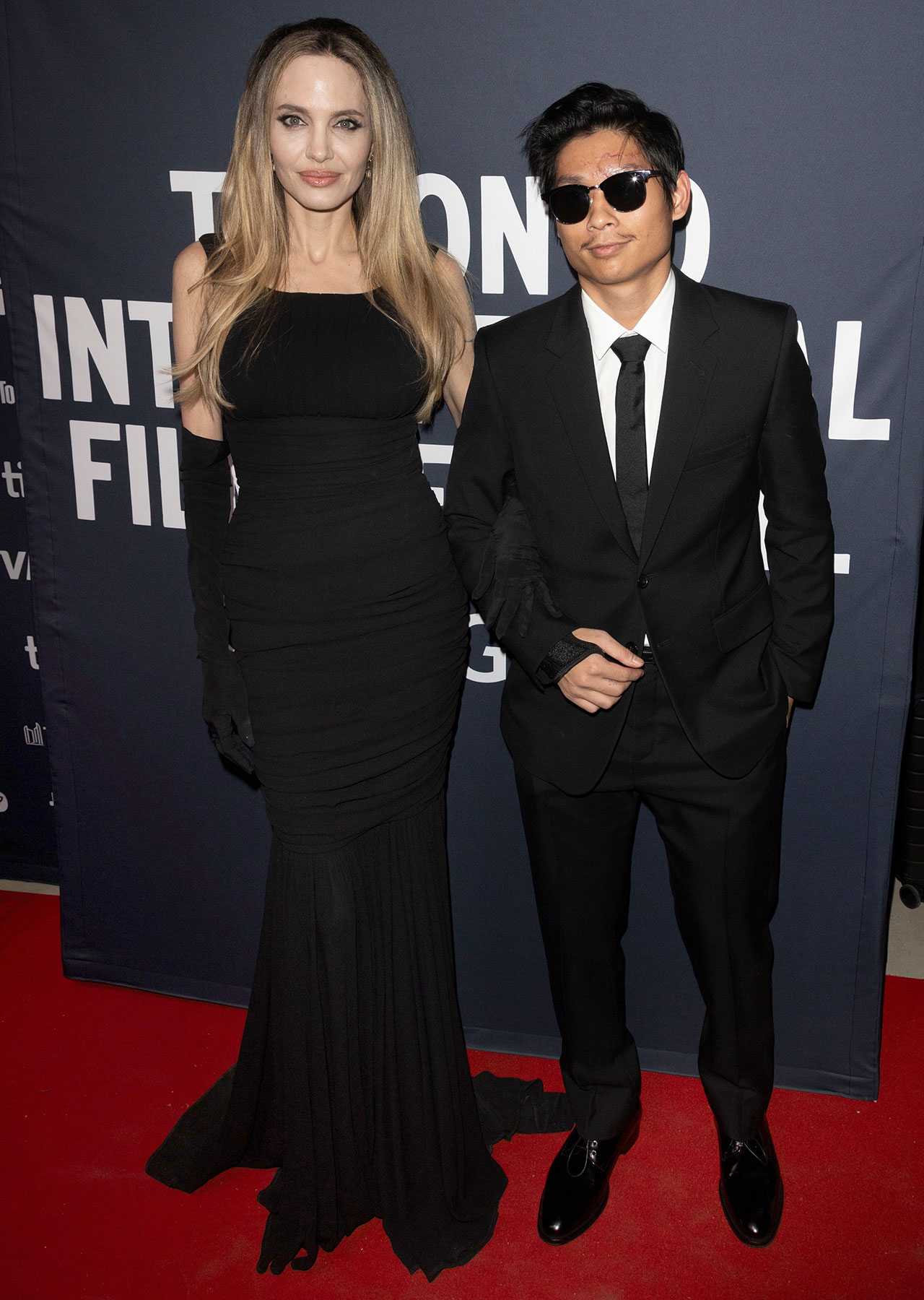 Angelina Jolie and son Pax TIFF red carpet