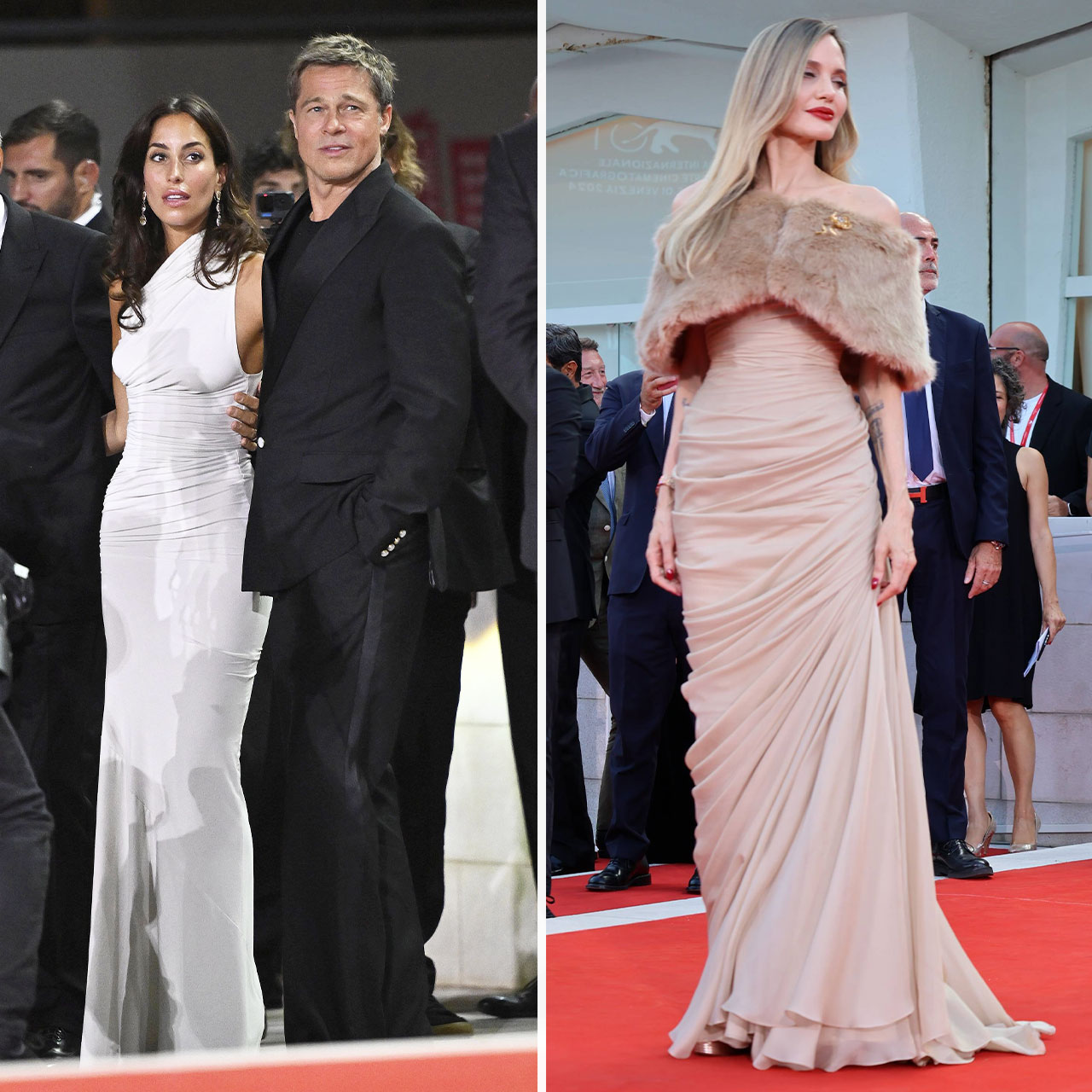 Brad Pitt and Ines De Ramon vs Angelina Jolie Venice Film Festival