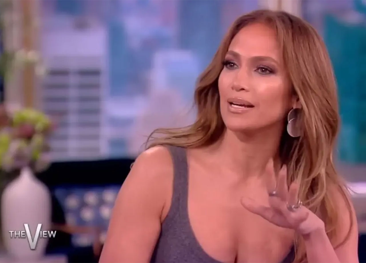 Jennifer Lopez on The View in 2023