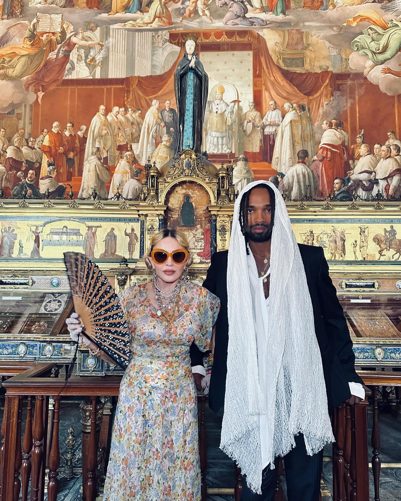 Madonna and Akeem Morris in Rome