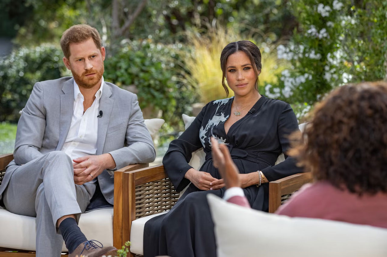 Prince Harry and Meghan Markle on Oprah