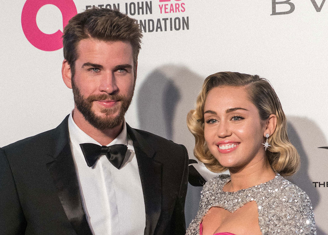 Miley Cyrus and Liam Hemsworth red carpet