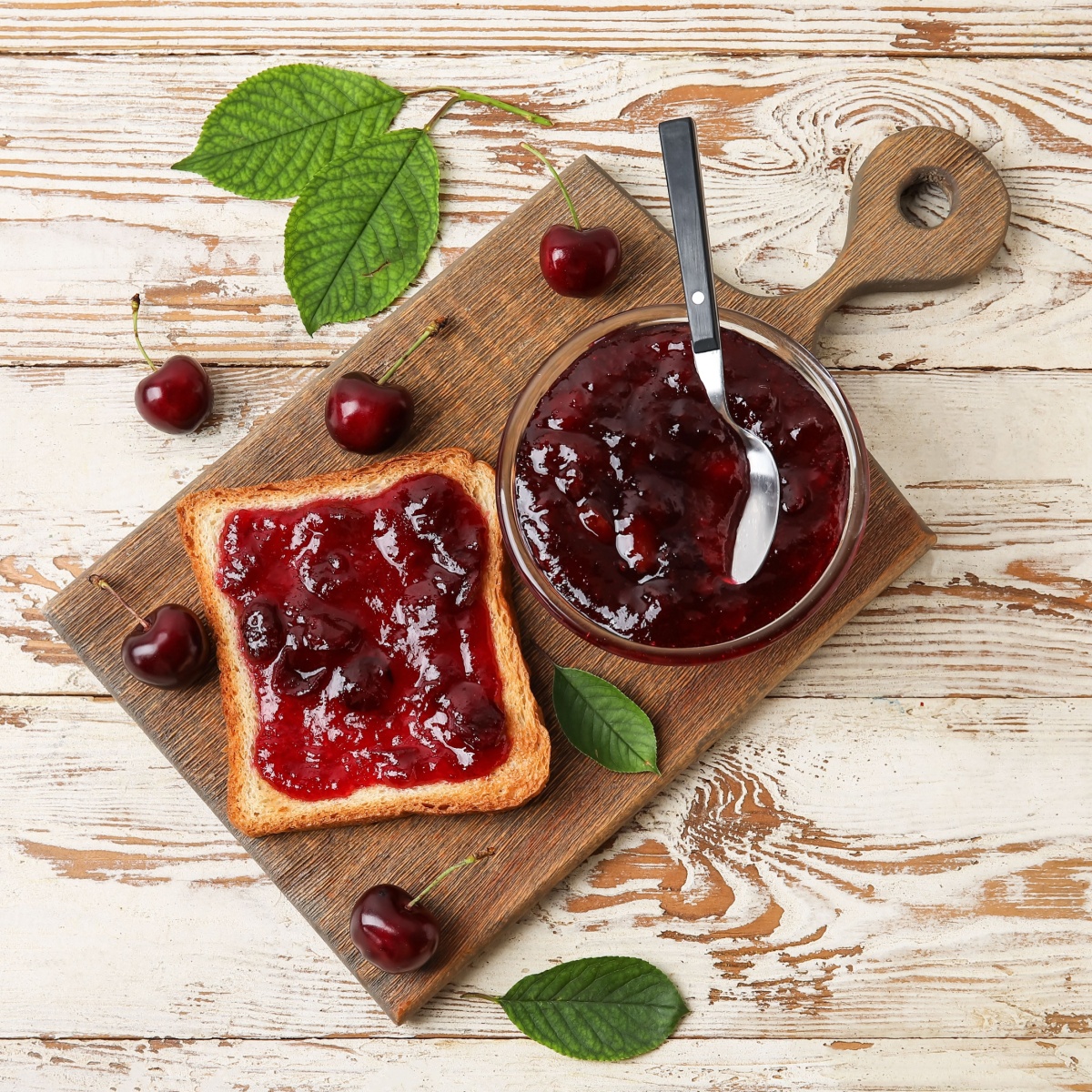 white bread with jam