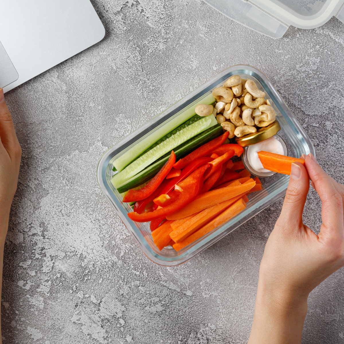 container of healthy snacks