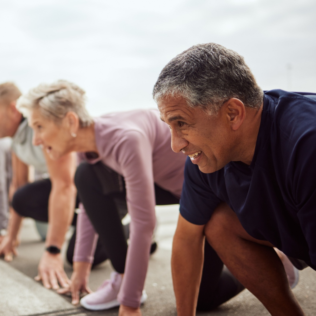 older people at marathon