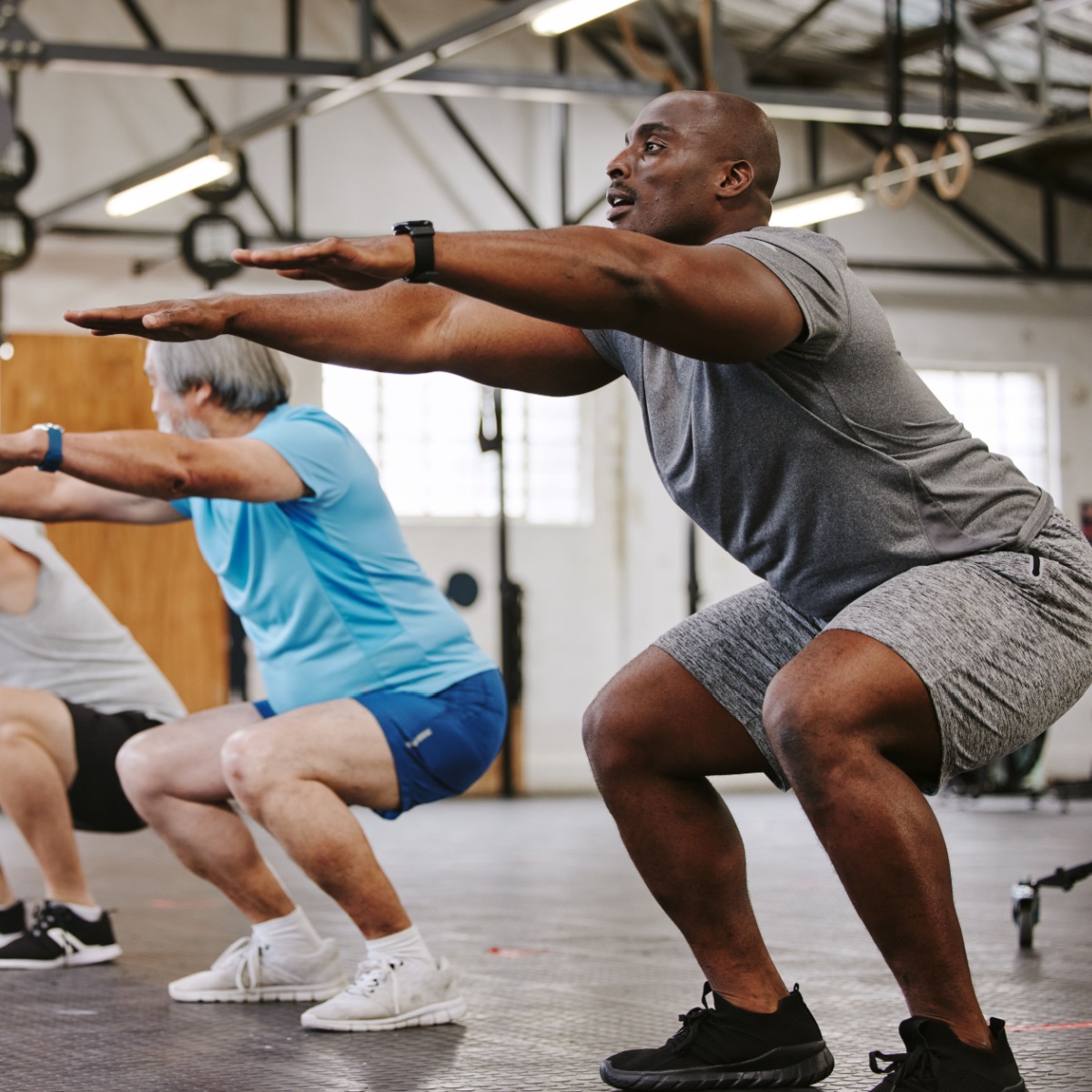 older man exercising