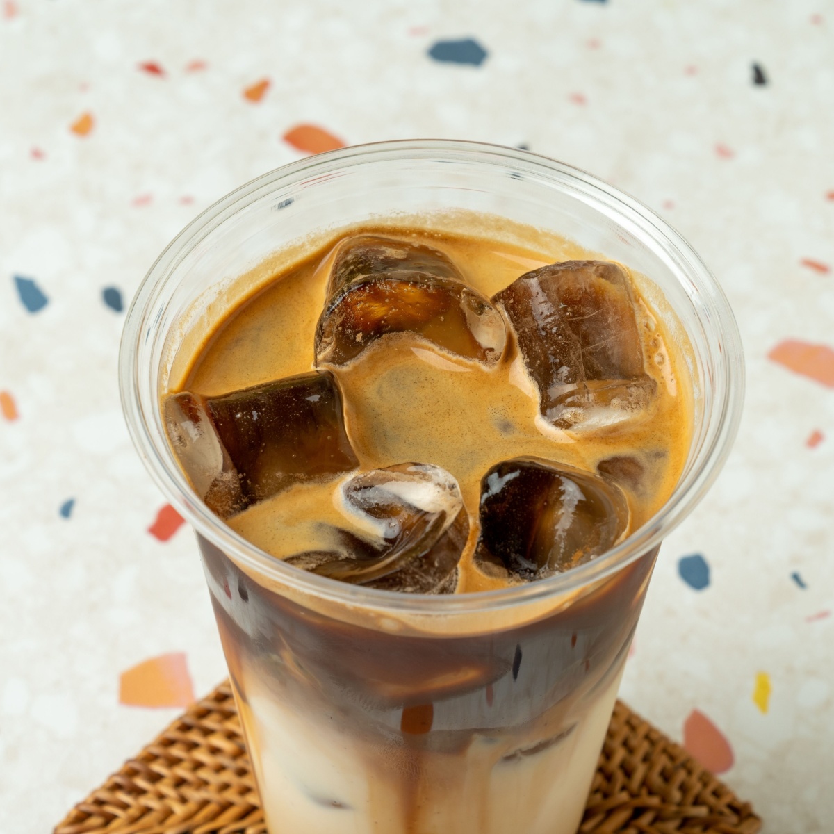 cup of vanilla iced latte