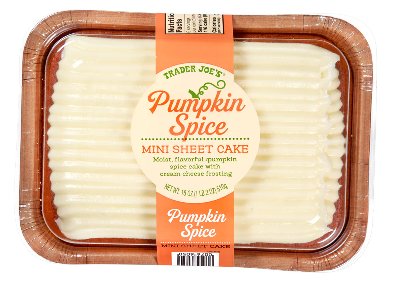 trader joes pumpkin spice sheet cake