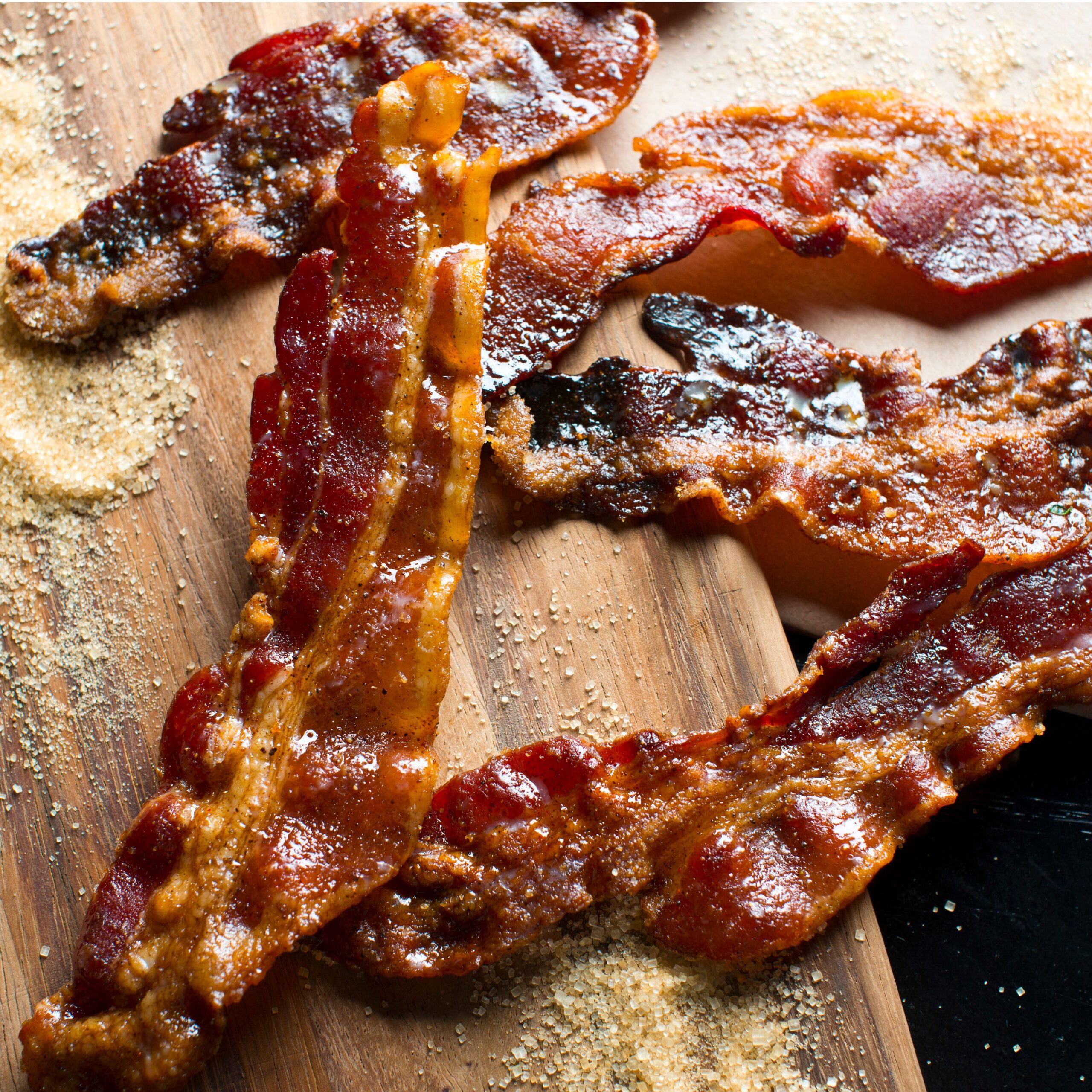 maple-glazed bacon