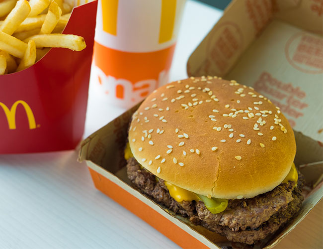 mcdonalds burger and fries