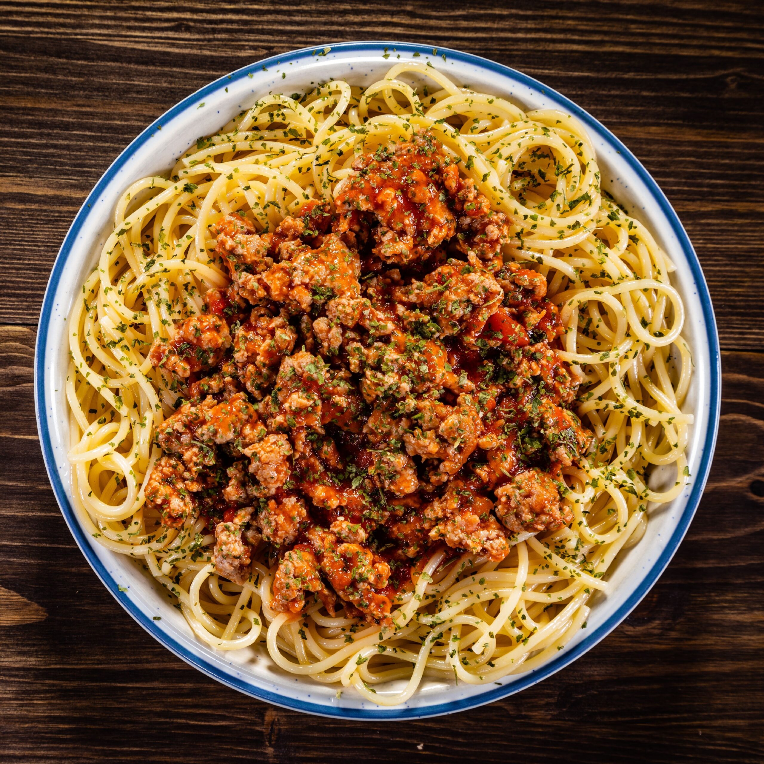 spaghetti and minced meat