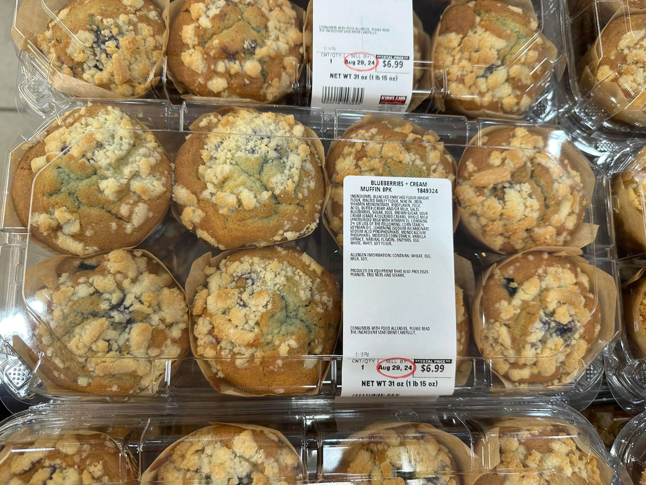 costco blueberries cream muffins