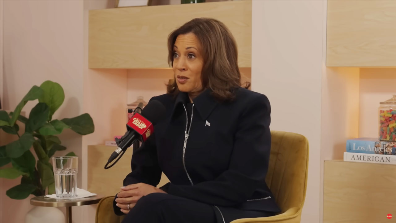 Kamala Harris on Call Her Daddy podcast