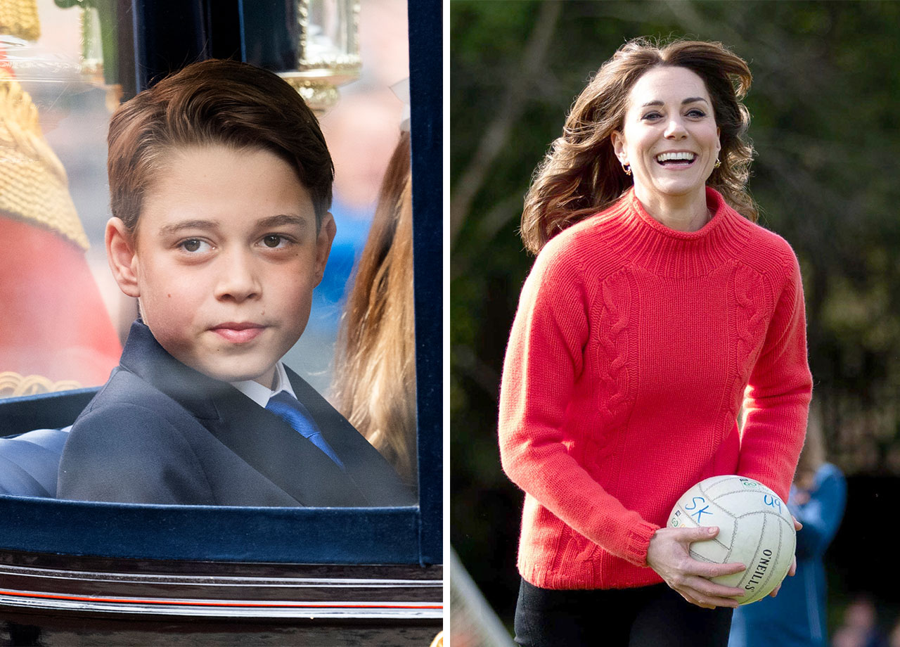 Kate Middleton playing sports and Prince George