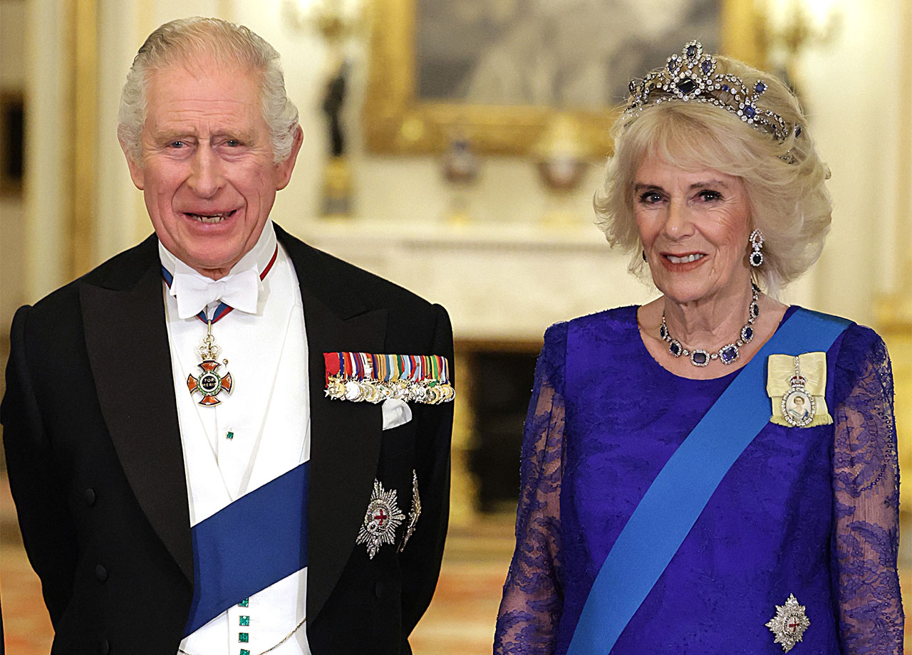 King Charles and Queen Camilla host a state banquet