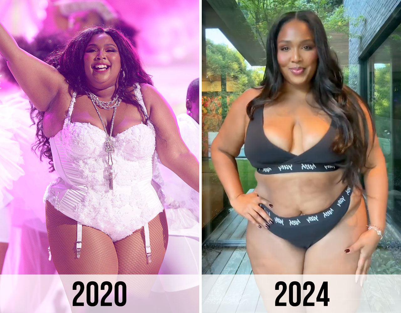 Lizzo before and after weight loss 2020 vs 2024