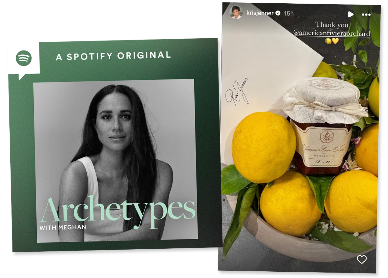 Meghan Markle Archetypes podcast American Riviera Orchard jam