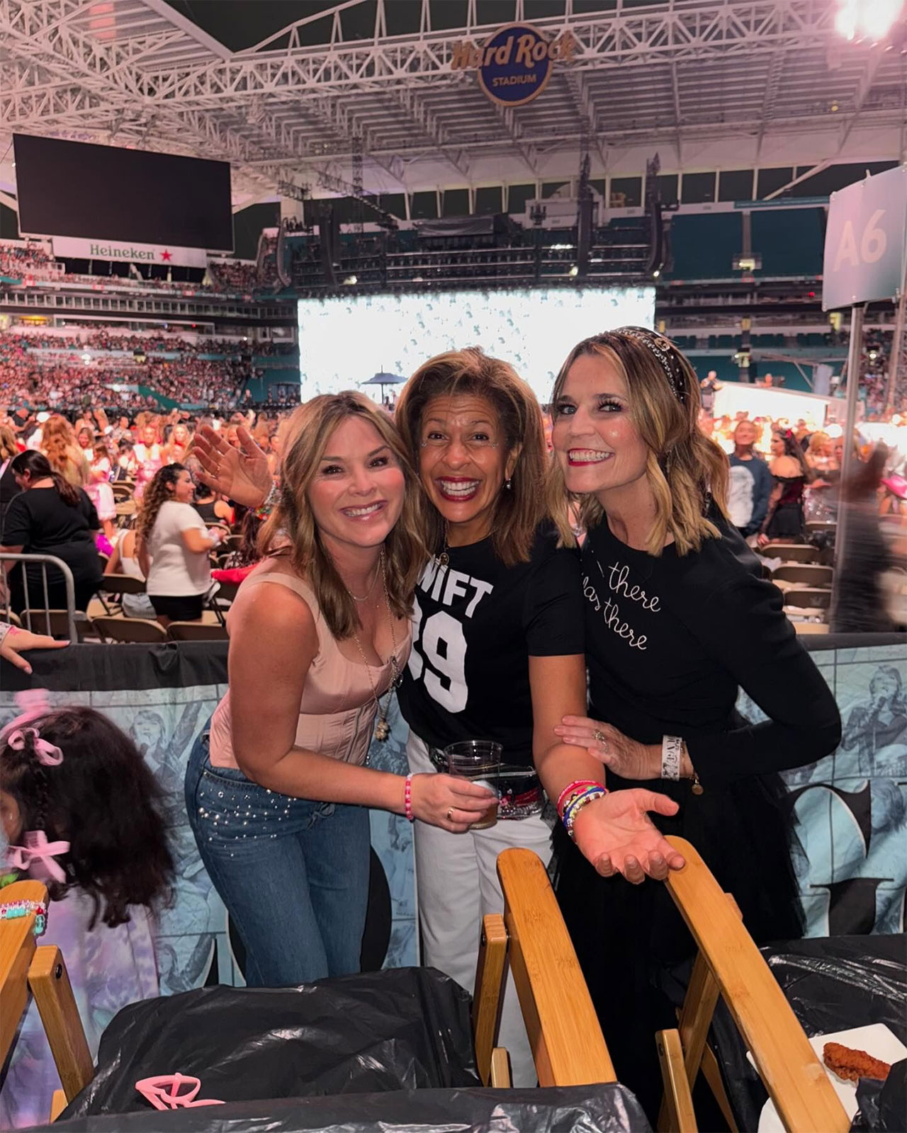 Savannah Guthrie Hoda Kotb and Jenna Bush Hager at Taylor Swift concert