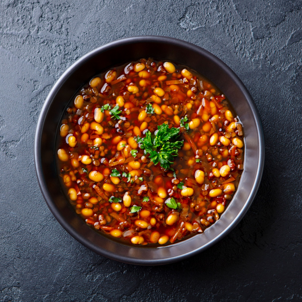 black bean lentil soup