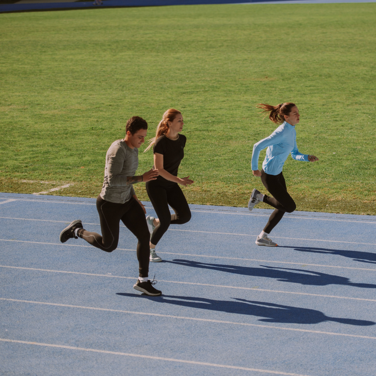 people jogging outside