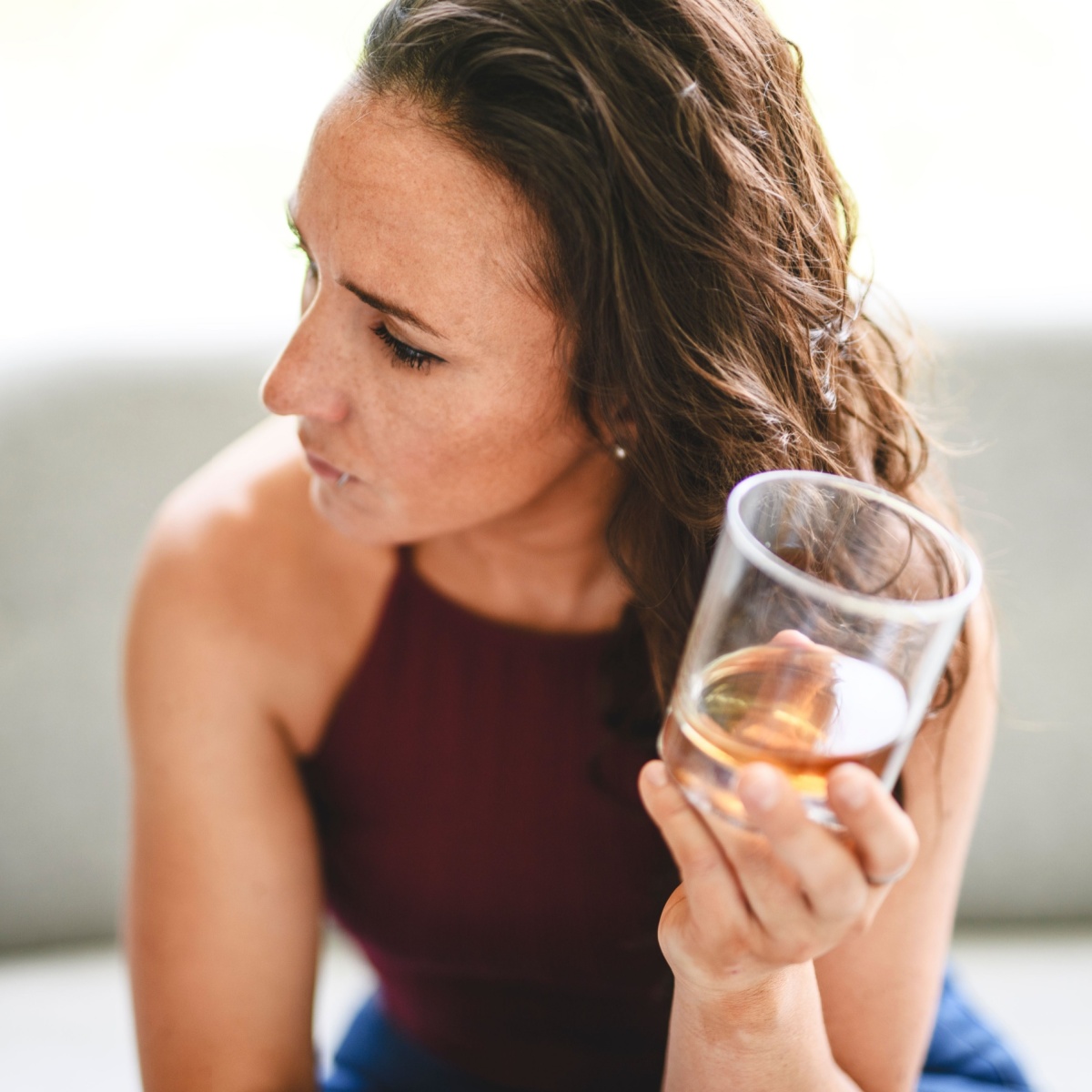 woman drinking alcohol