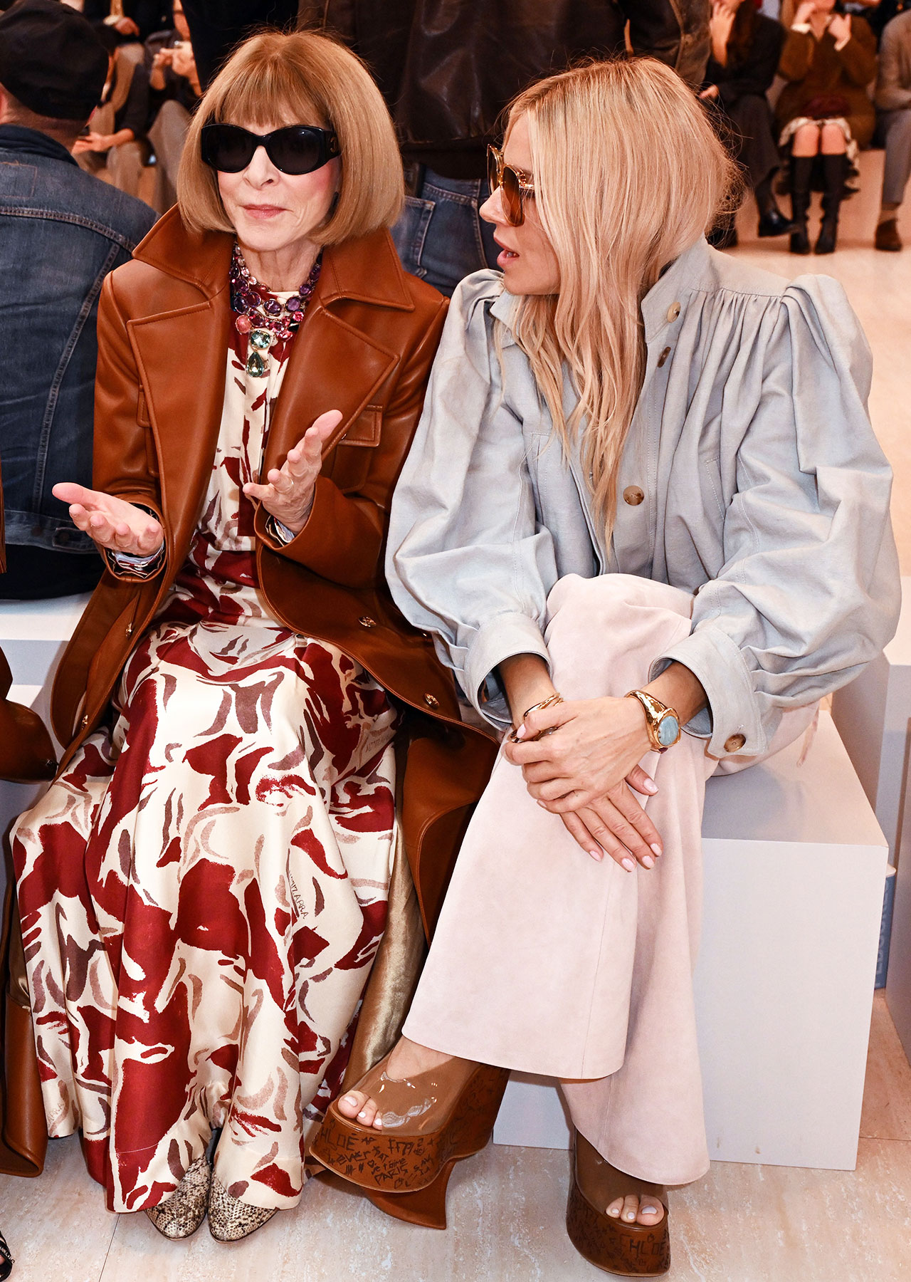 Sienna Miller and Anna Wintour Chloe Spring Summer 2025 show Paris Fashion Week